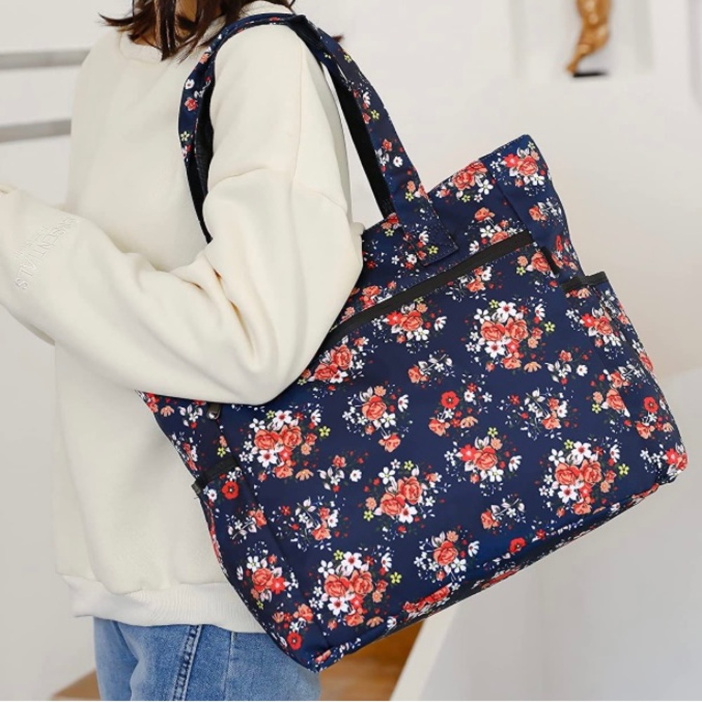 Nylon Large Lightweight Tote Bag Shoulder Bag